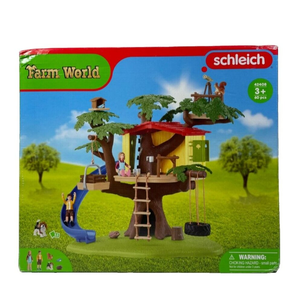 Schleich Farm World Adventure Tree House Playset 28 Pieces